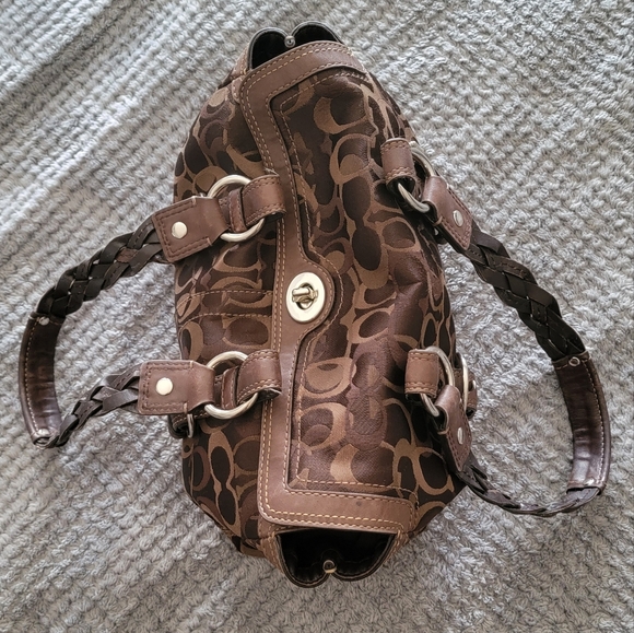 Coach Monogram Shoulder Tote Bag - Picture 2 of 5